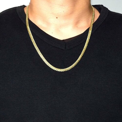 Miami Cuban Curb Chain Necklace 5mm Stainless Steel 14K Gold plating ネックレス マイアミ キューバン ゴールド リンク チェーン