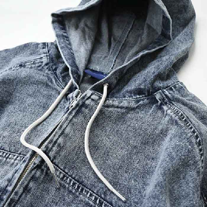 Acid Washed Hood Jacket アシッド ウォッシュ デニム フード ジャケット