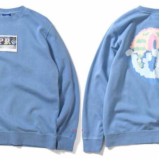 × dee Pro Crewneck Sweatshirt ディー クルー ネック スウェット Blue ブルー by Lafayette ラファイエット