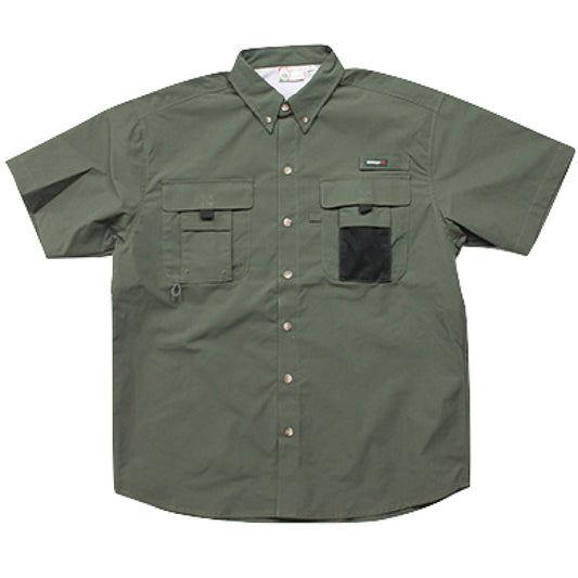 Ripstop Utility S/S Multi Pocket Shirts Fishing ユーティリティー フィッシング 半袖 シャツ Olive Green オリーブ グリーン
