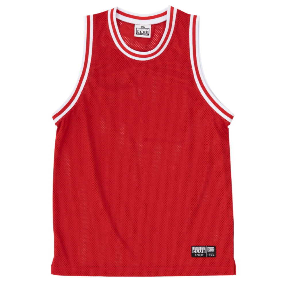 Basketball Mesh Game Jersey バスケット ボール メッシュ ジャージ ゲーム シャツ Red