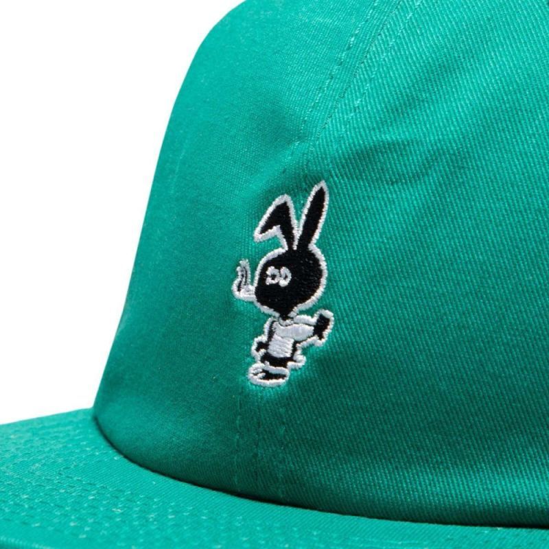 Bunny 6 Panel embroidery Cap CWFG バニー キャップ 帽子 Green White