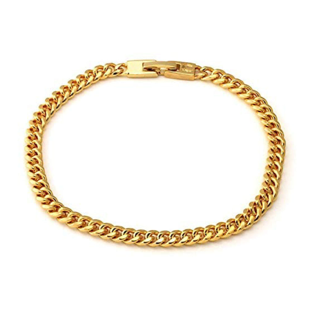 5mm Miami Cuban Chain Bracelet 約20cm ブレスレット ゴールド マイアミ キューバン ブレスレット Gold Silver ゴールド シルバー