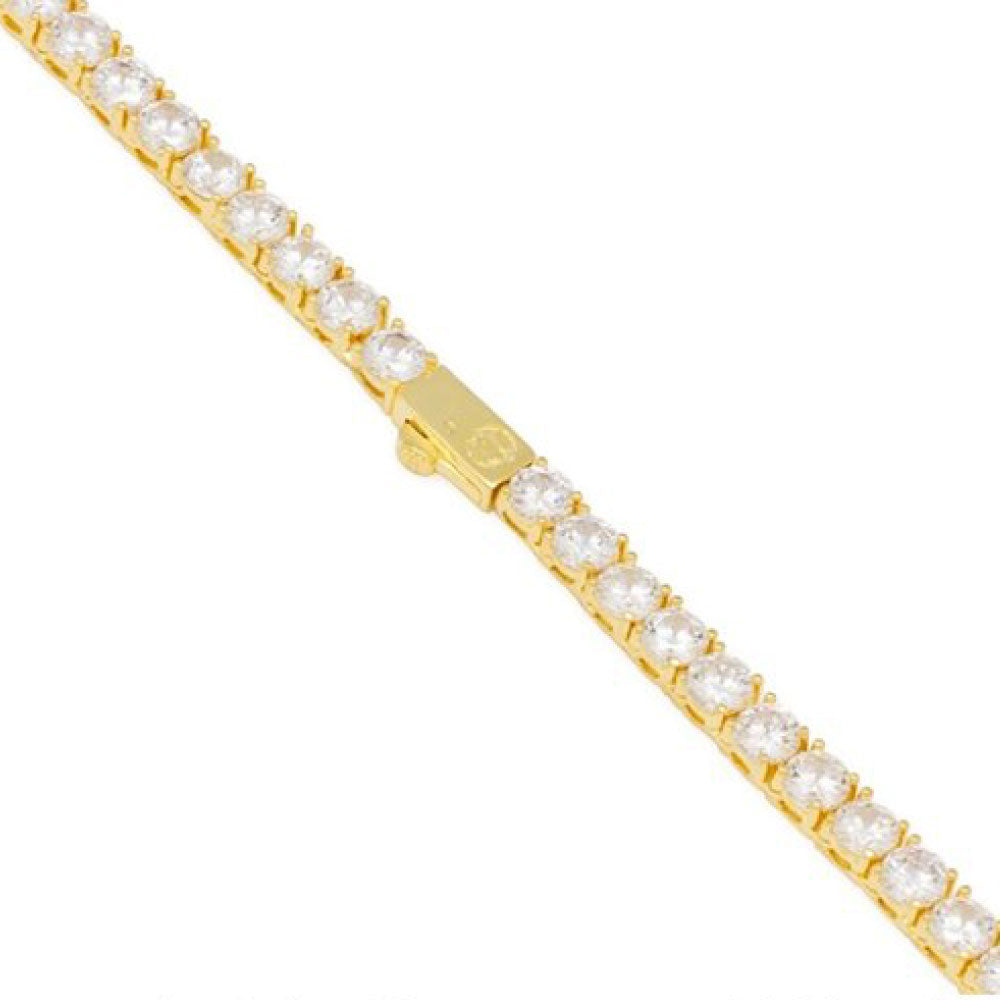 Tennis Chain Necklace 4mm 14K Gold ネックレス ゴールド テニス チェーン