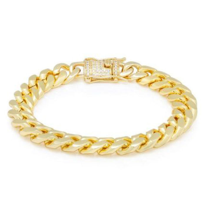 10mm Miami Cuban Chain Bracelet ブレスレット ゴールド マイアミ キューバン ブレスレット Silver Gold シルバー ゴールド