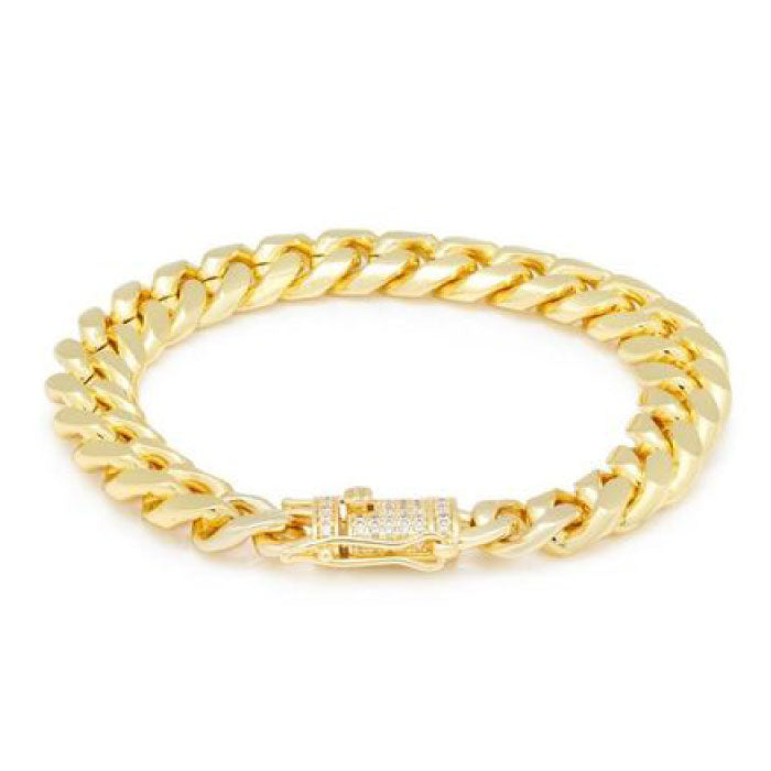 10mm Miami Cuban Chain Bracelet ブレスレット ゴールド マイアミ キューバン ブレスレット Silver Gold シルバー ゴールド