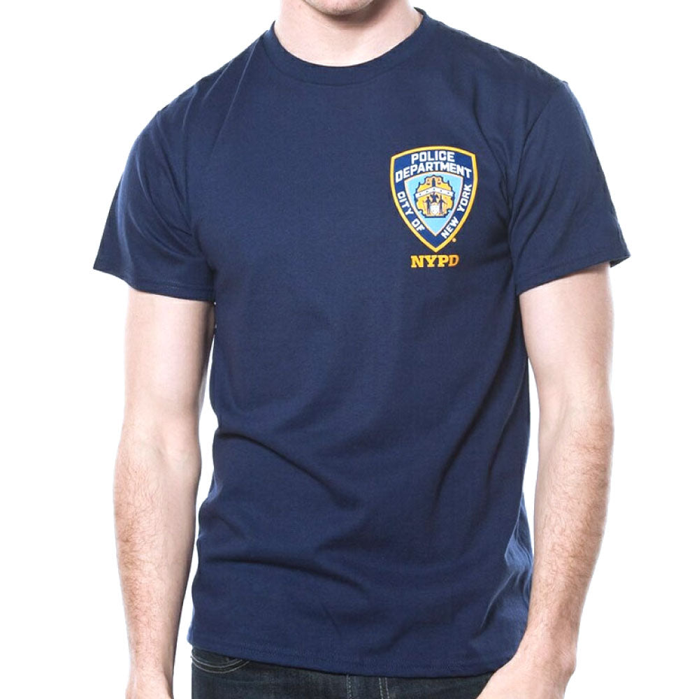 NYPD Embroidery S/S Official Tee オフィシャル ニューヨーク 市警察 半袖 Tシャツ Navy