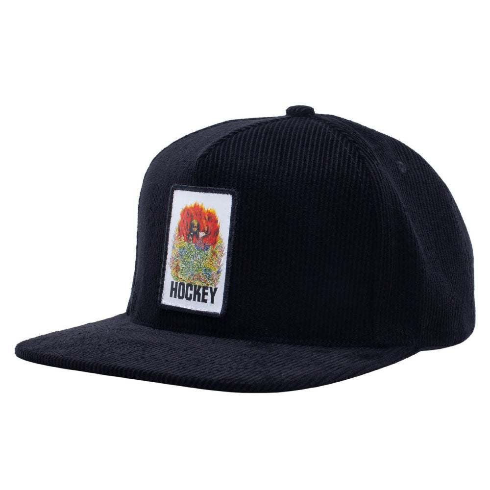 Aria Corduroy Cap コーデュロイ スナップバック キャップ 帽子 Black Carorina Blue