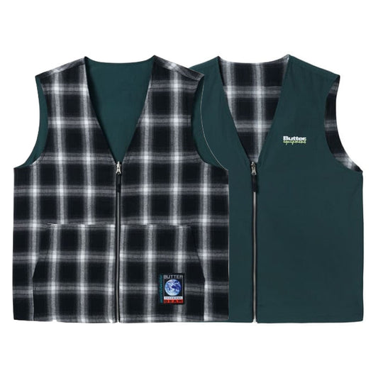 Shadow Plaid Reversible Vest チェック リバーシブル ベスト