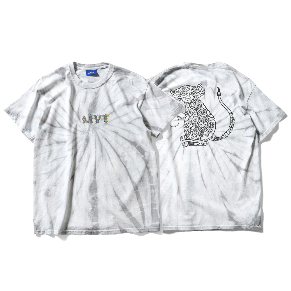 × Fritilldea …And Kindness To All Tie Dyed S/S Tee フリティルディア タイダイ 半袖 Tシャツ Silver