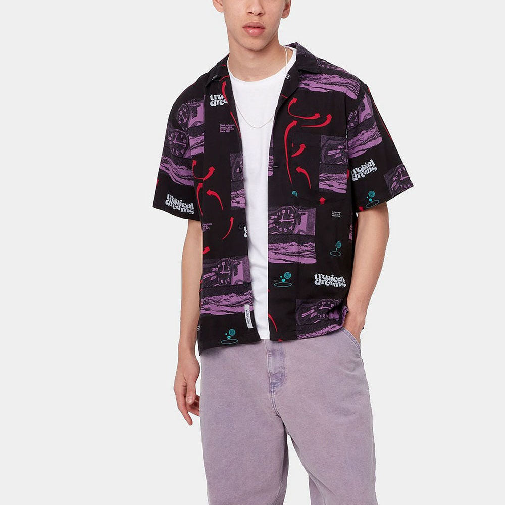 Dreams S/S Shirt 半袖 サテン ドリーム リゾート リラックス オープンカラー シャツ