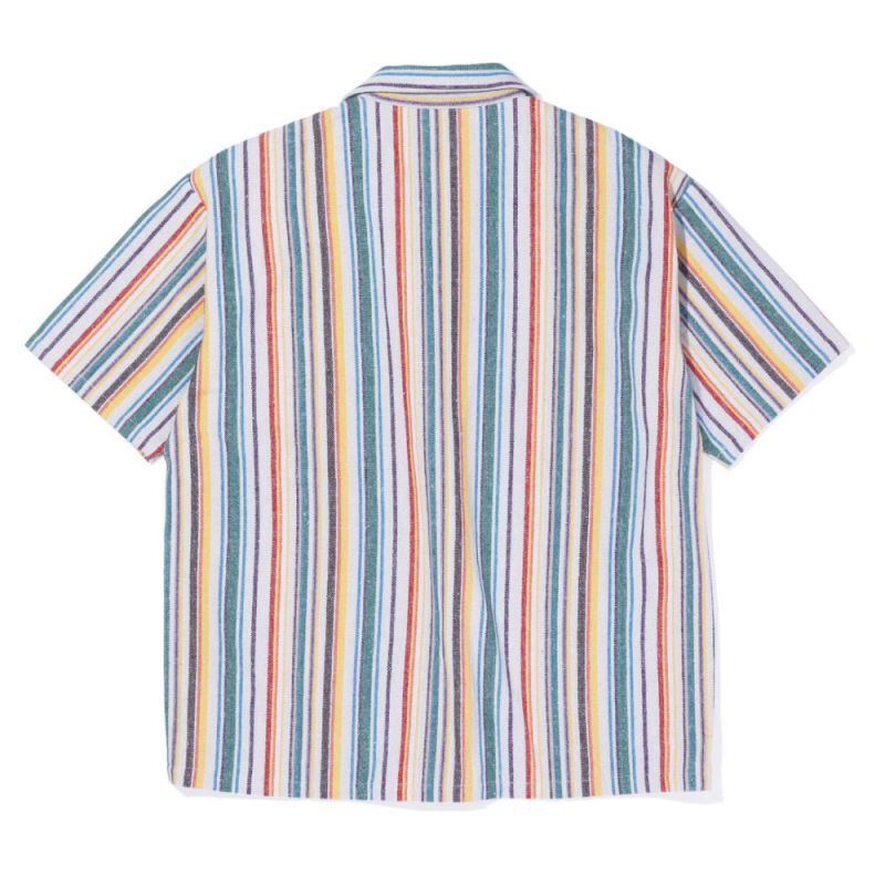 Summer Trippin S/S Stripe Shirt Natural ストライプ オープン カラー メキシカン 半袖 シャツ