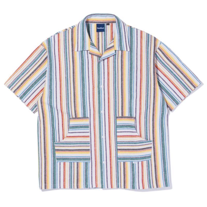 Summer Trippin S/S Stripe Shirt Natural ストライプ オープン カラー メキシカン 半袖 シャツ