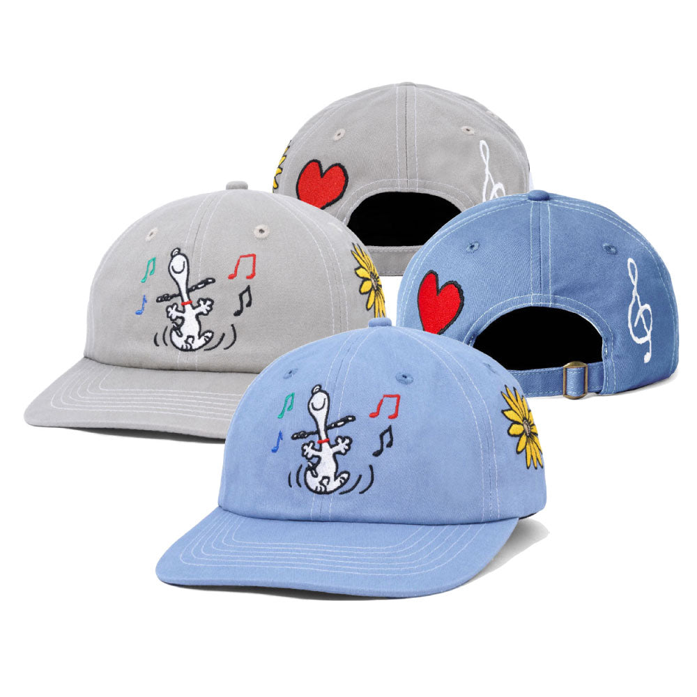 X Peanuts Dance 6Panel Cap ピーナッツ ダンス ロゴ パネル キャップ 帽子