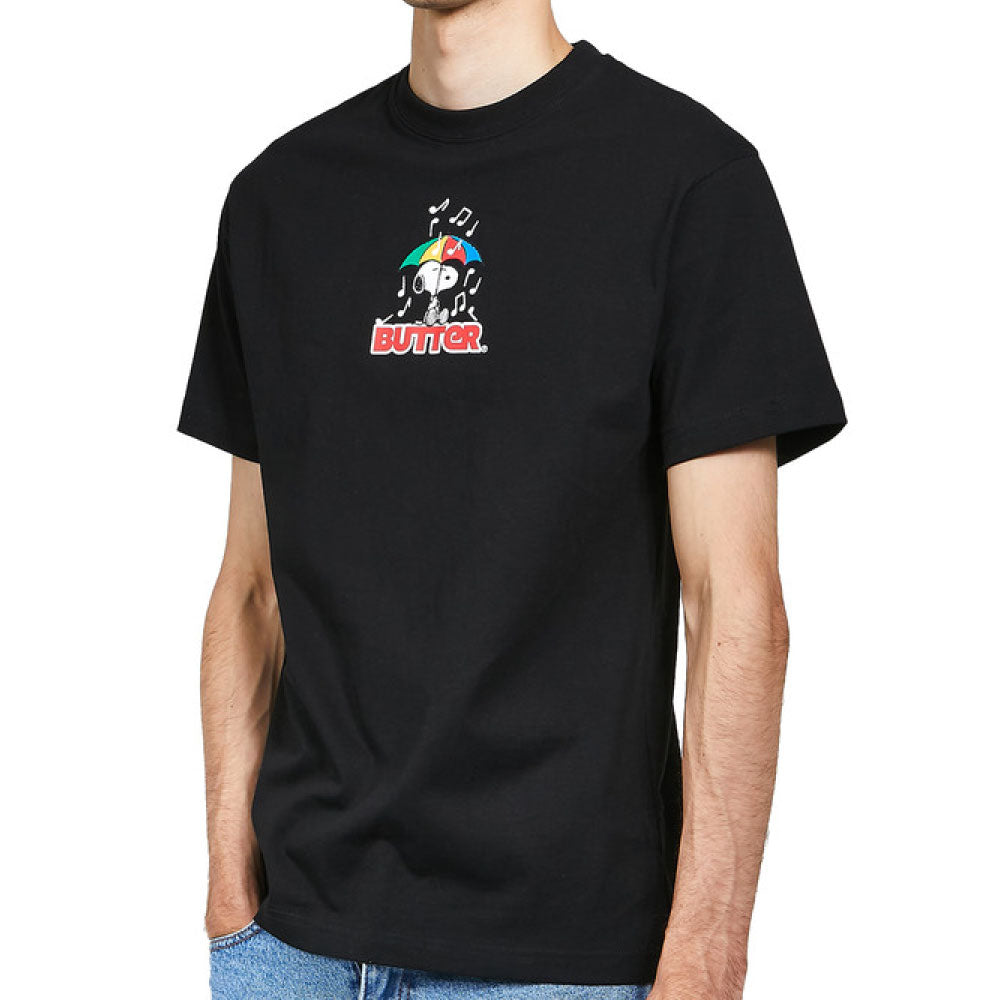 X Peanuts Unbrella Tee Black ピーナッツ 半袖 アンブレラ Tシャツ