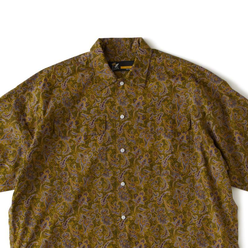 Vine Paisley S/S Shirt ペイズリー BIGシルエット 半袖 シャツ