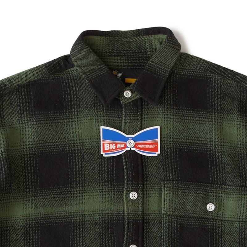 × Big Mac Shadow L/S Ombre Check Shirt 長袖 ネルシャツ オンブレ チェック コラボレーション シャツ