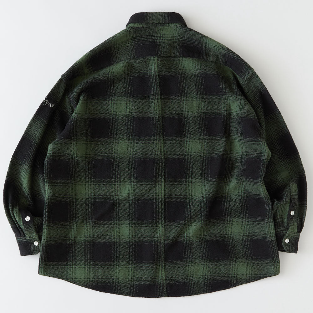 × Big Mac Shadow L/S Ombre Check Shirt 長袖 ネルシャツ オンブレ チェック コラボレーション シャツ