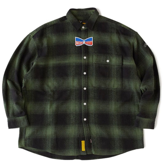 × Big Mac Shadow L/S Ombre Check Shirt 長袖 ネルシャツ オンブレ チェック コラボレーション シャツ