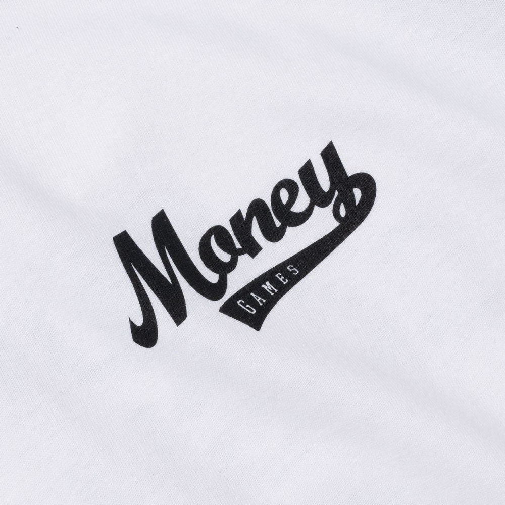 Money Games 3/4 Tee WHT BLK 7分袖 ラグラン ベースボール Tシャツ