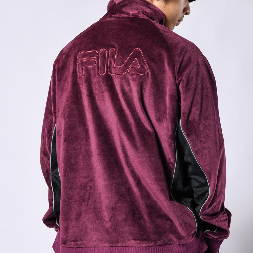 × FILA Heritage Velour Half Zip Pullover Shirt フィラ ハーフ ジップ ベロア プルオーバー シャツ