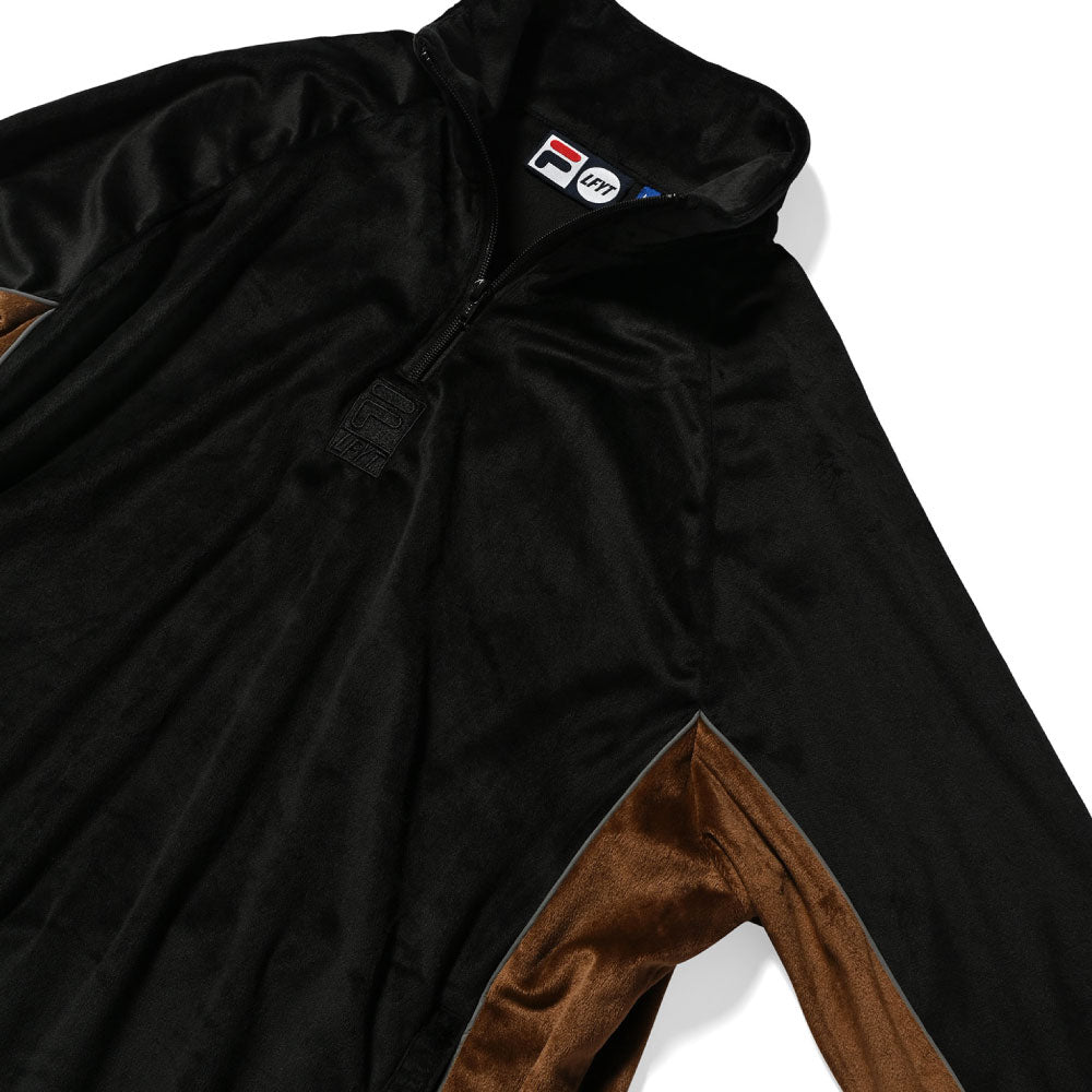 × FILA Heritage Velour Half Zip Pullover Shirt フィラ ハーフ ジップ ベロア プルオーバー シャツ