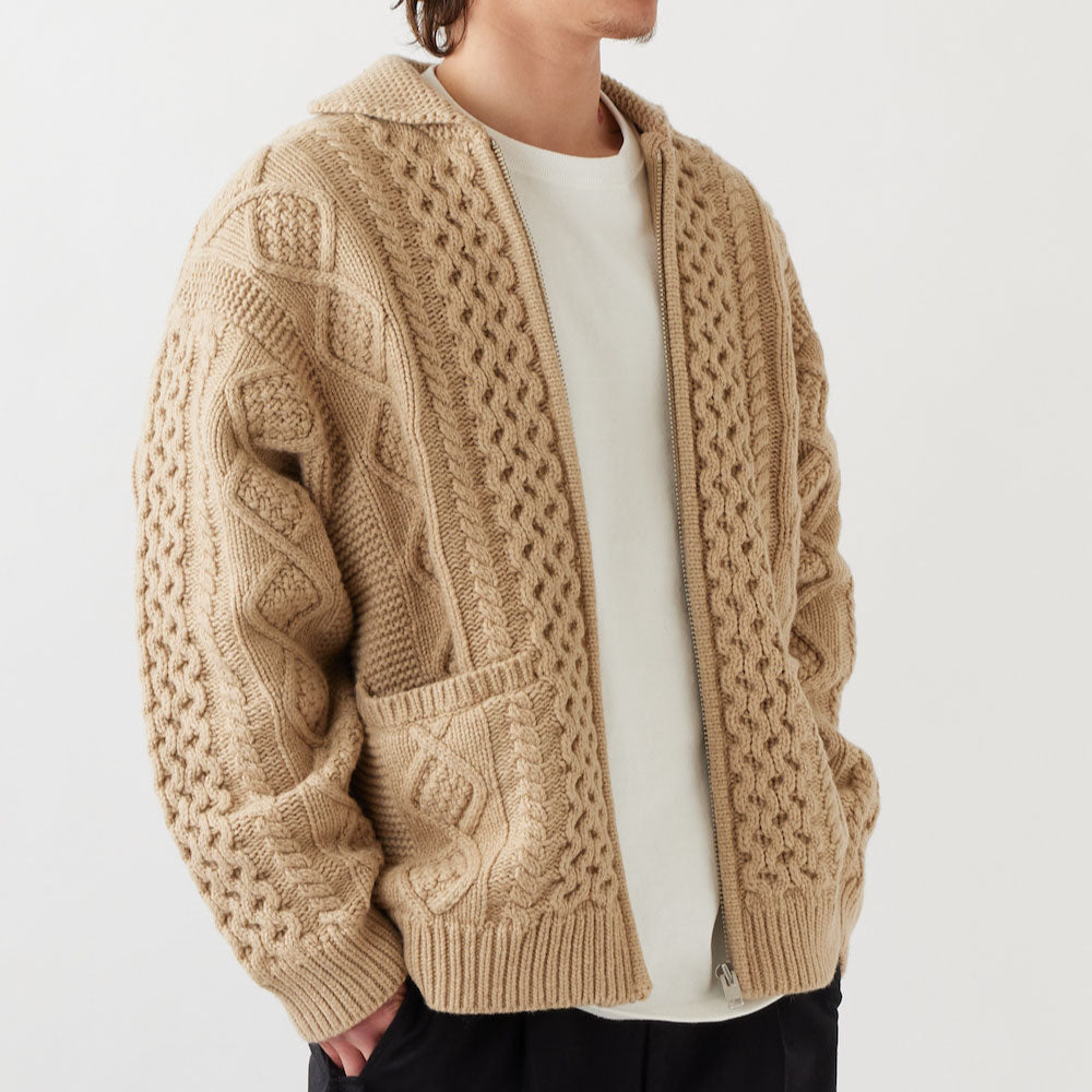 Fancouvor Cardigan カウチン リラックス ケーブル ニット