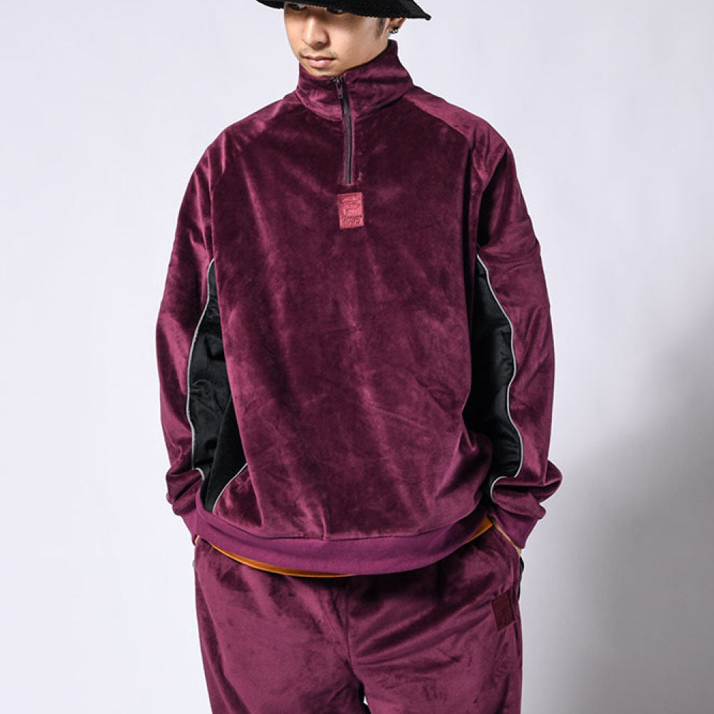 × FILA Heritage Velour Half Zip Pullover Shirt フィラ ハーフ ジップ ベロア プルオーバー シャツ