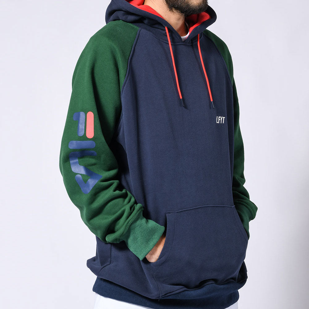 × FILA Heritage Color Block Pullover Hoodie フィラ プルオーバー スウェット フーディー