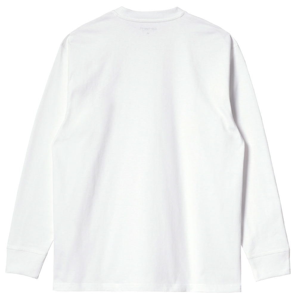 American Script L/S Tee 長袖 ロゴ Tシャツ White ホワイト