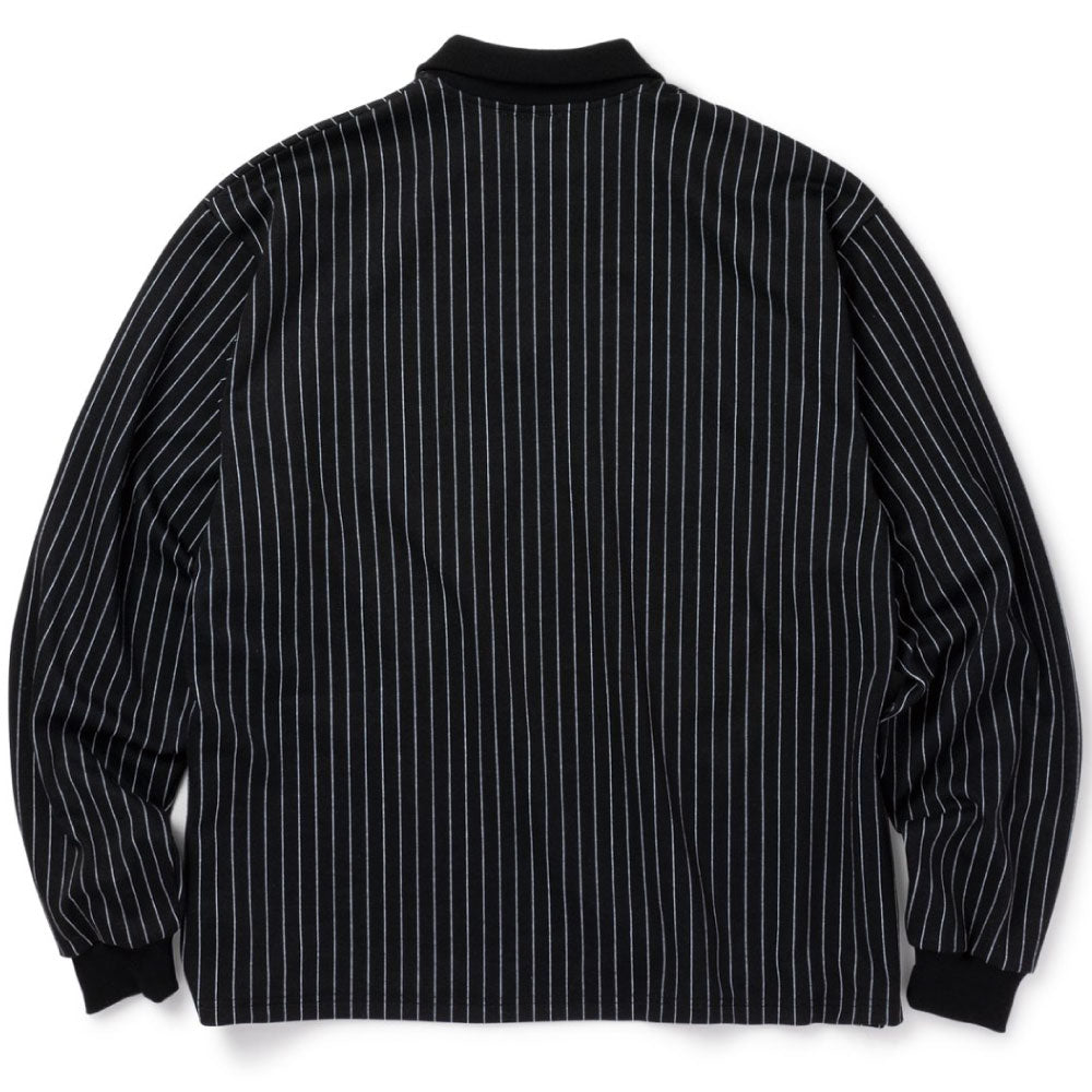 Patterned Half Zip L/S Polo Stripe ハーフ ジップ ストライプ ポロ シャツ