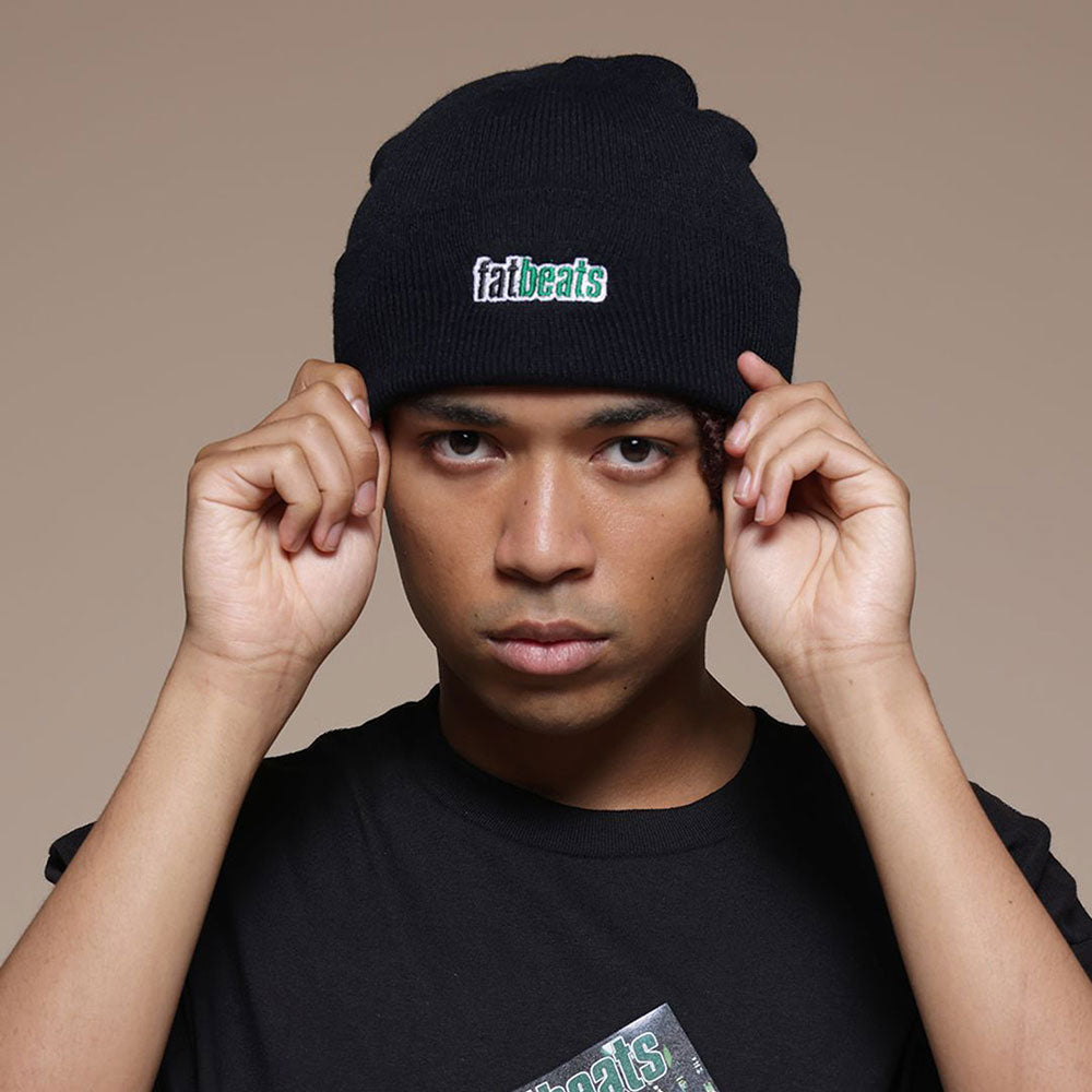 × Fatbeats Long Beanie ファットビーツ ロゴ ビーニー ニット キャップ 帽子