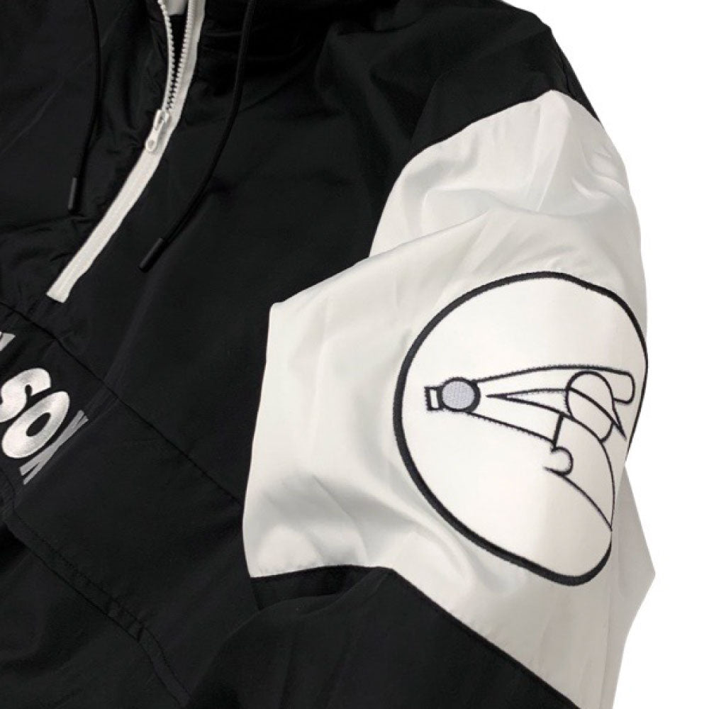 X Chicago White Sox Pullover Nylon Hooded Jacket シカゴ ホワイト ソックス ハーフジップ ナイロン プルオーバー ジャケット MLB 公式 Official