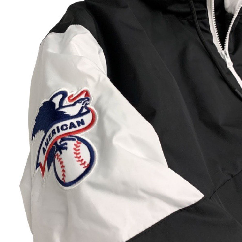 X Chicago White Sox Pullover Nylon Hooded Jacket シカゴ ホワイト ソックス ハーフジップ ナイロン プルオーバー ジャケット MLB 公式 Official