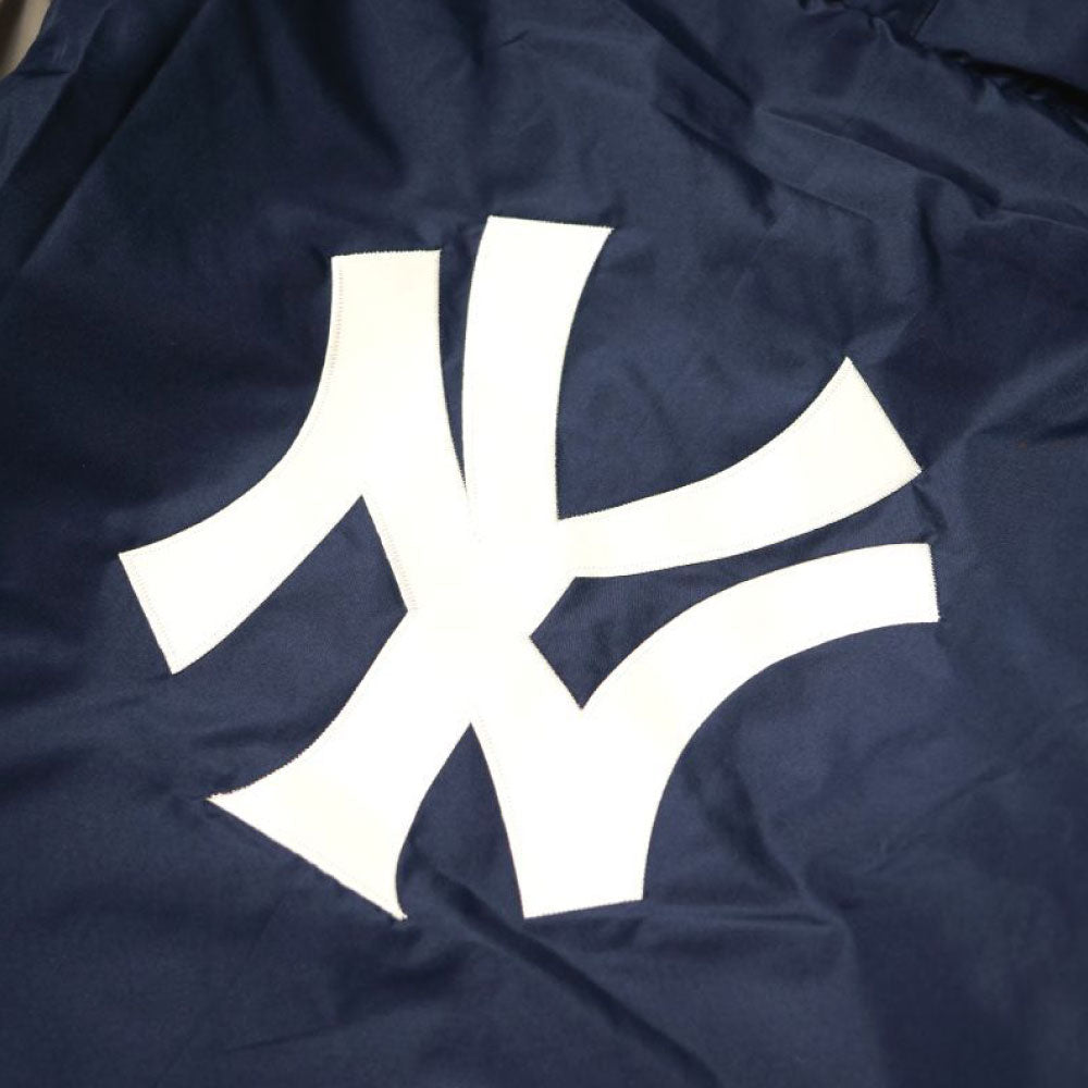 X New York Yankees Pullover Nylon Hooded Jacket ニューヨーク ヤンキース ハーフジップ ナイロン プルオーバー ジャケット MLB 公式 Official