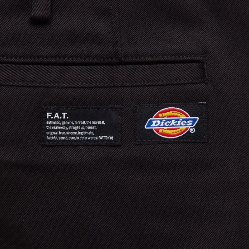 × Dickies ディッキーズ Slackies Pants BLK センタープレス スラックス パンツ