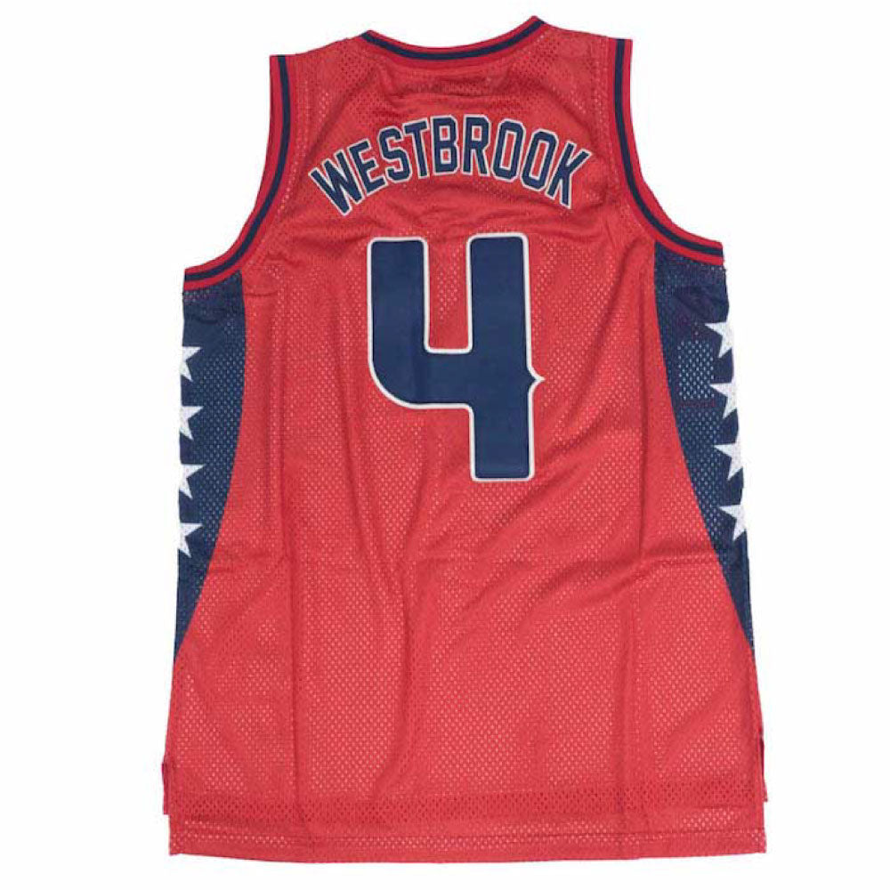 Russel Westbrook Olympians Basketball Mesh Game Jersey ラッセル ウェストブルック メッシュ ジャージ ゲーム シャツ 復刻