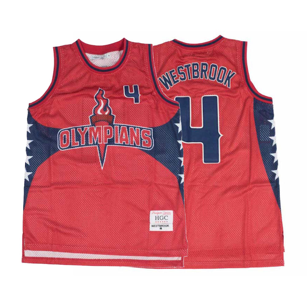 Russel Westbrook Olympians Basketball Mesh Game Jersey ラッセル ウェストブルック メッシュ ジャージ ゲーム シャツ 復刻