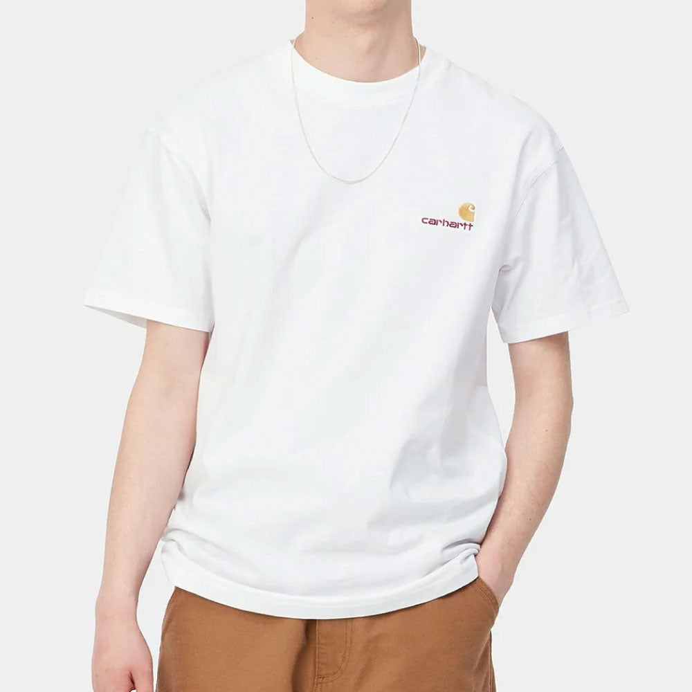 American Script S/S Tee ワンポイント ロゴ 半袖 Tシャツ White ホワイト