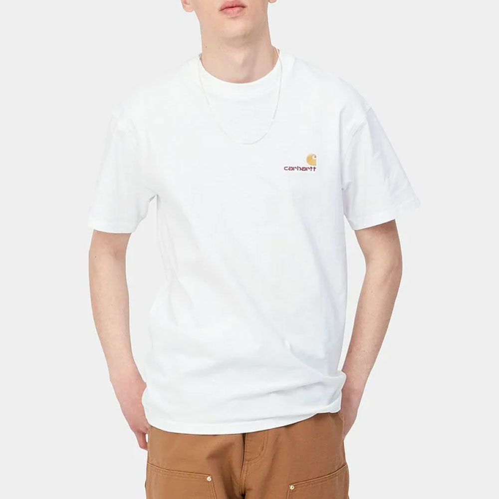 American Script S/S Tee ワンポイント ロゴ 半袖 Tシャツ White ホワイト