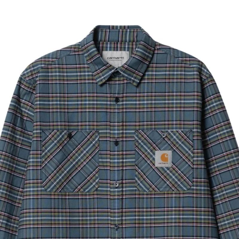 Solander Check L/S Shirt SBL ロゴ 長袖 チェック シャツ