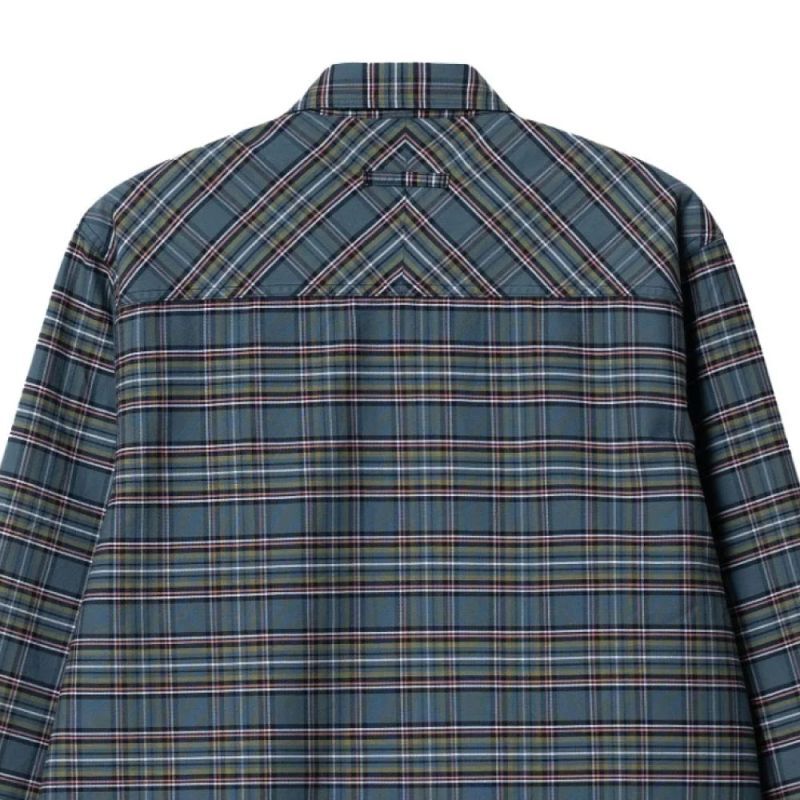 Solander Check L/S Shirt SBL ロゴ 長袖 チェック シャツ