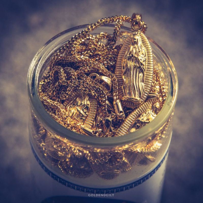 Virgin Mary Pendant Chain Gold Necklace バージン マリー ネックレス ゴールド