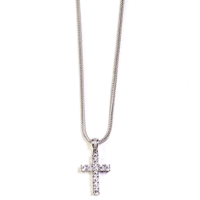 Mini Size Cross Chain Necklace Silver クロス チェーン ネックレス シルバー