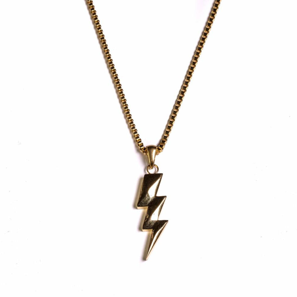 Flash Bolt Chain Necklace Gold フラッシュ ボルト チェーン ネックレス ゴールド Design By TSS