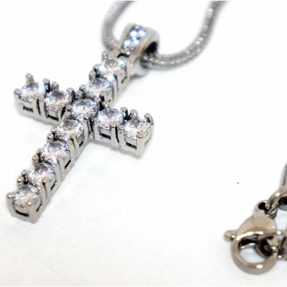 Mini Size Cross Chain Necklace Silver クロス チェーン ネックレス シルバー