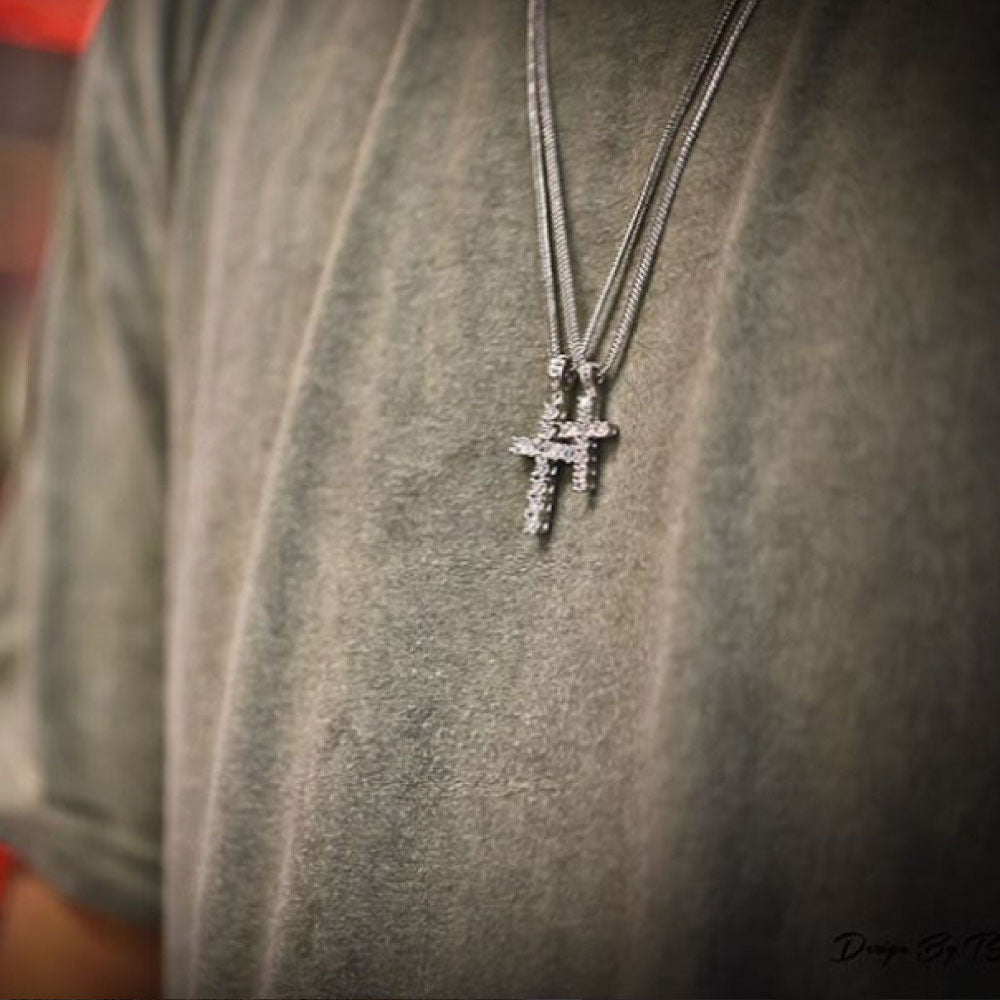 Mini Size Cross Chain Necklace Silver クロス チェーン ネックレス シルバー