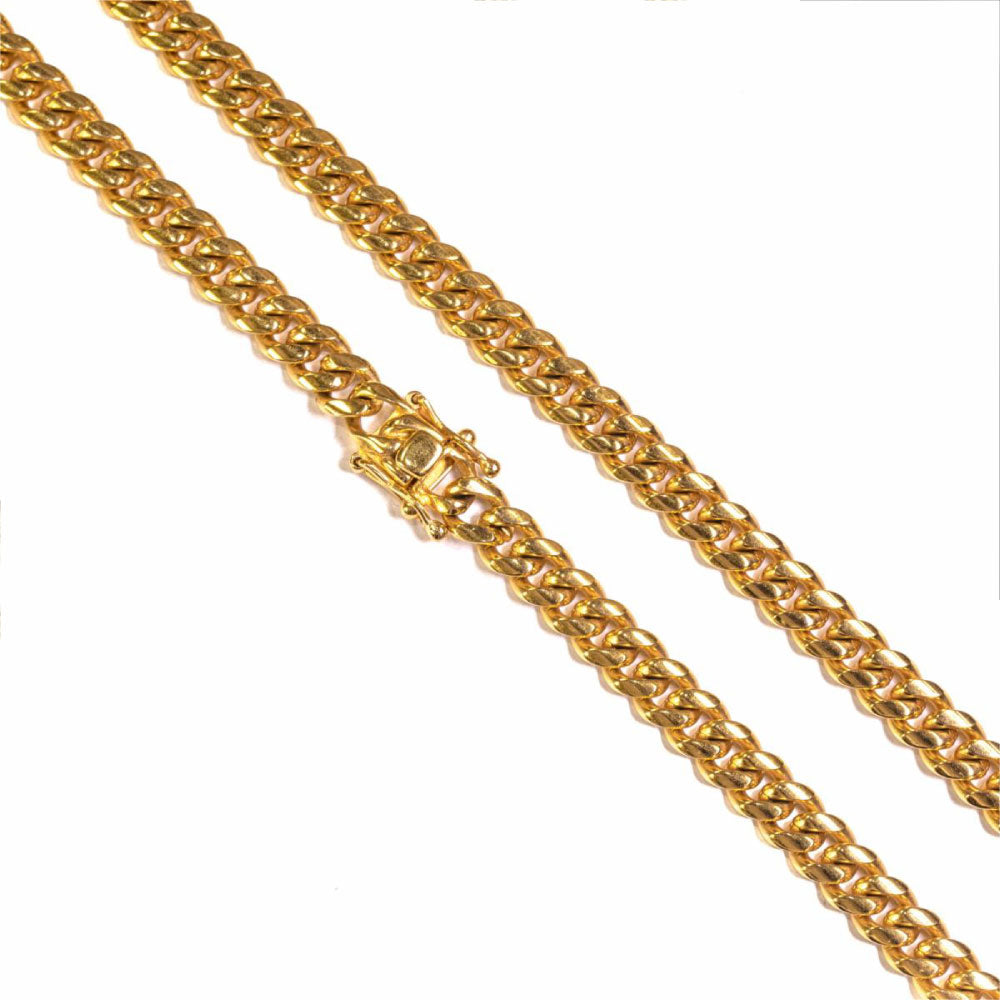 8mm Miami Cuban Link Necklace マイアミ キューバン リンク ネックレス