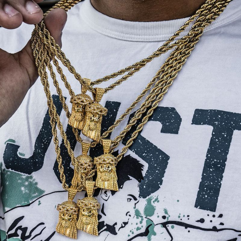 Mini Jesus Rope Chain Necklace ネックレス ジーザス ロープ チェーン ネックレス
