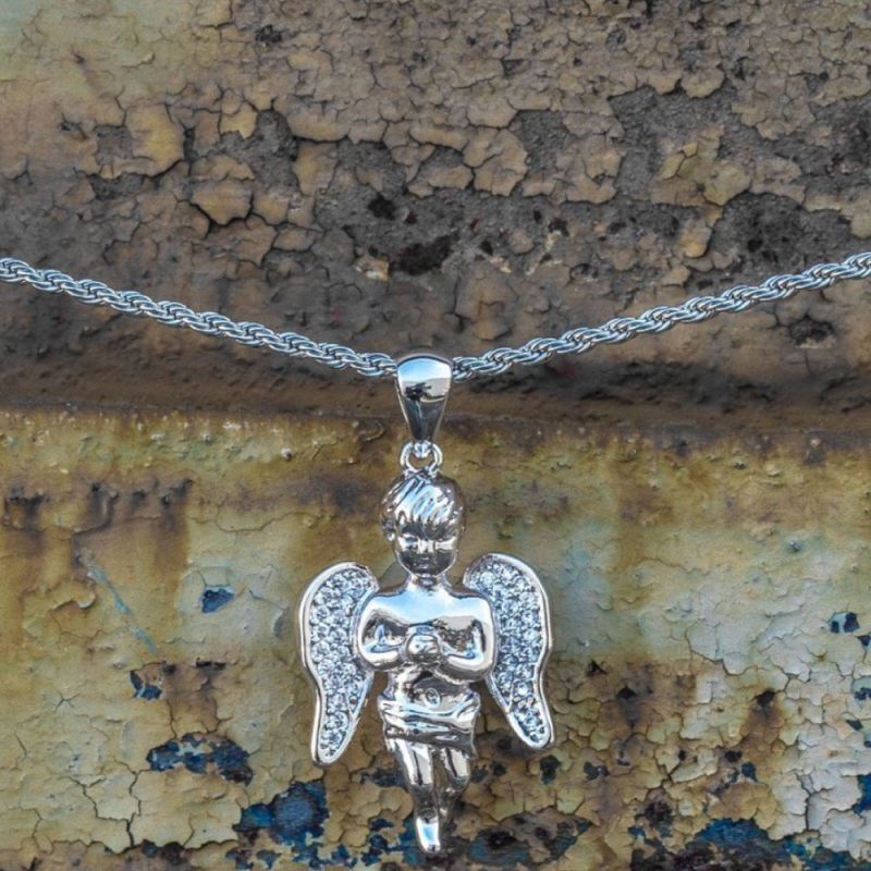 Angel Piece Rope Chain Necklace エンジェル ピース チェーン ネックレス